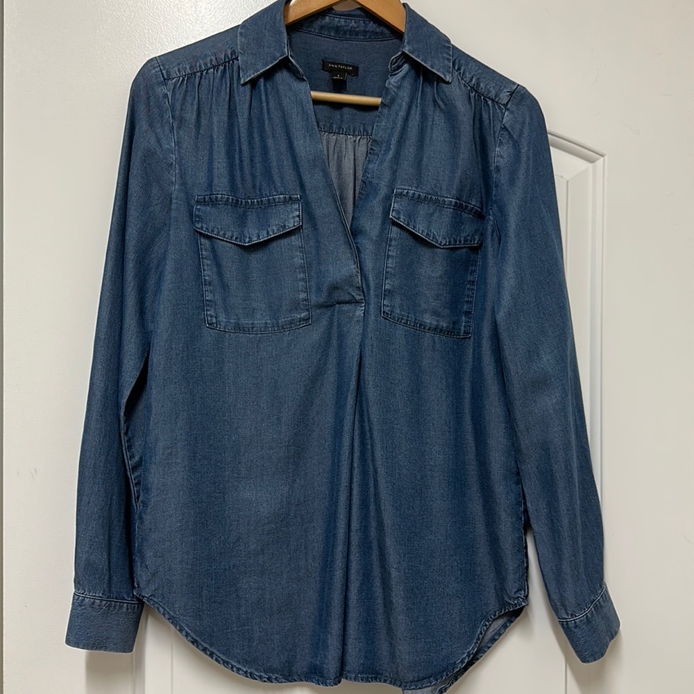 Denim blouse by Ann Taylor